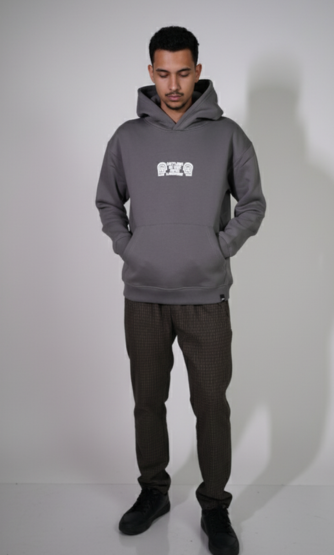 Oversized Dark Grey Hoodie (STWD) – Casual & Comfy