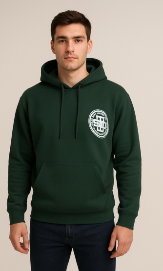 Green Oversized Hoodie (United) – Relaxed Street Style